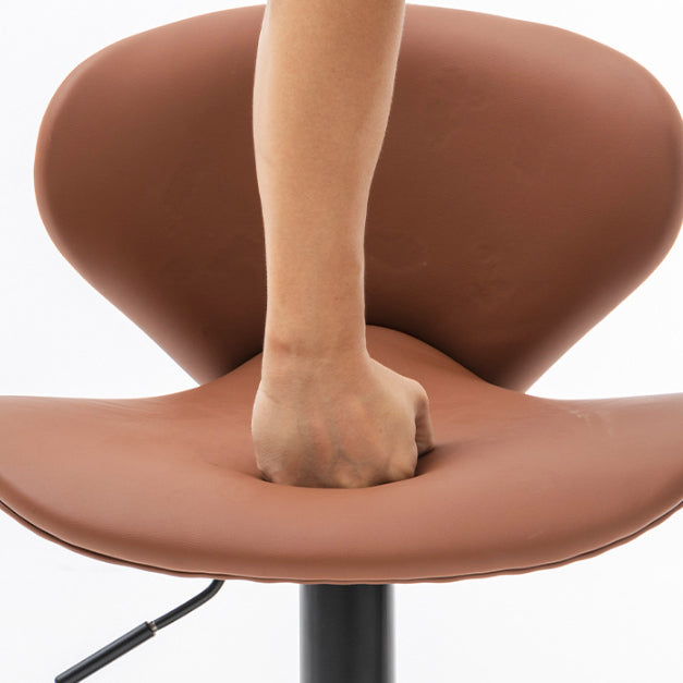 Swivel Adjustable Height Bar Stool Industrial Metal Patio Bar Stool with Cushion