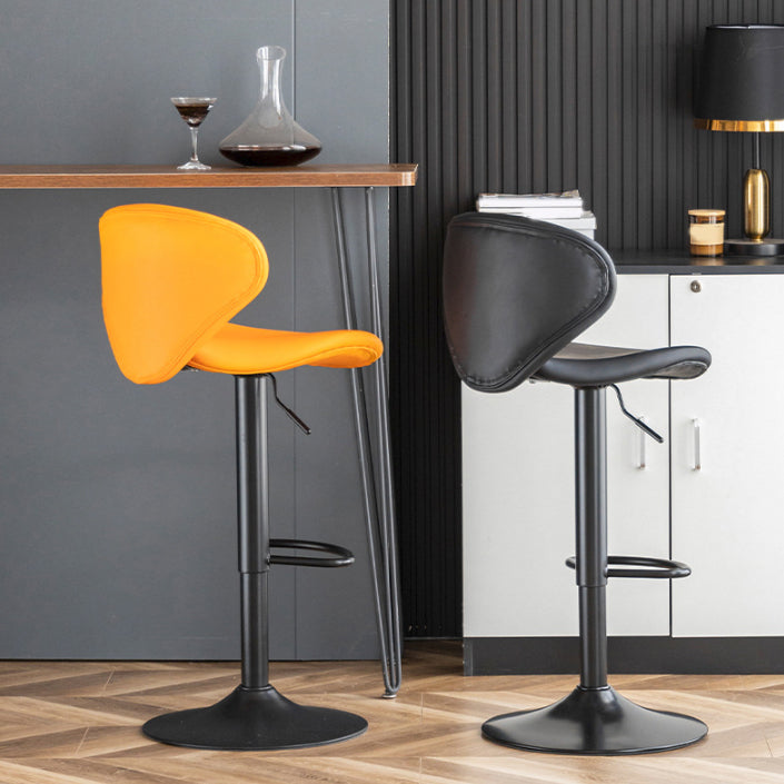 Swivel Adjustable Height Bar Stool Industrial Metal Patio Bar Stool with Cushion