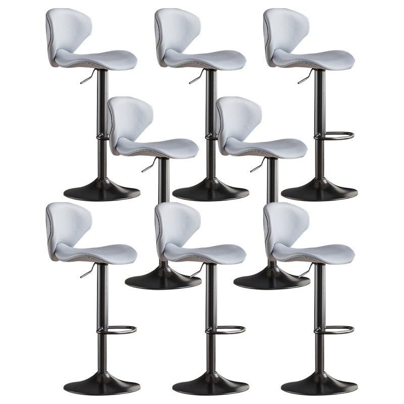 Swivel Adjustable Height Bar Stool Industrial Metal Patio Bar Stool with Cushion