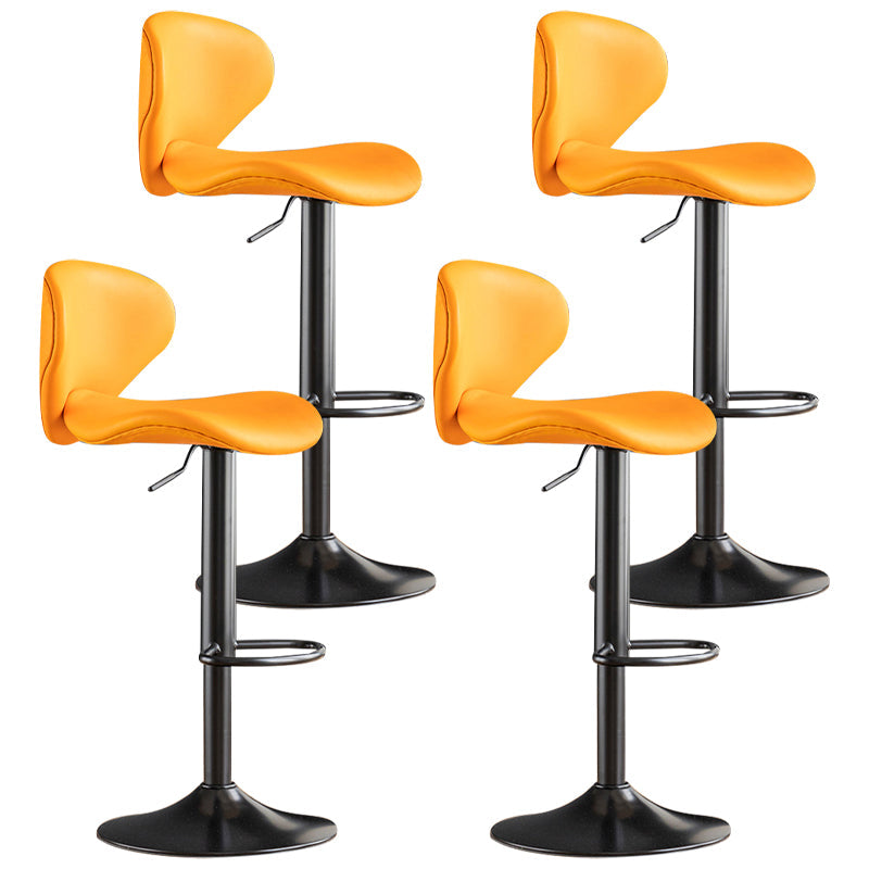 Swivel Adjustable Height Bar Stool Industrial Metal Patio Bar Stool with Cushion