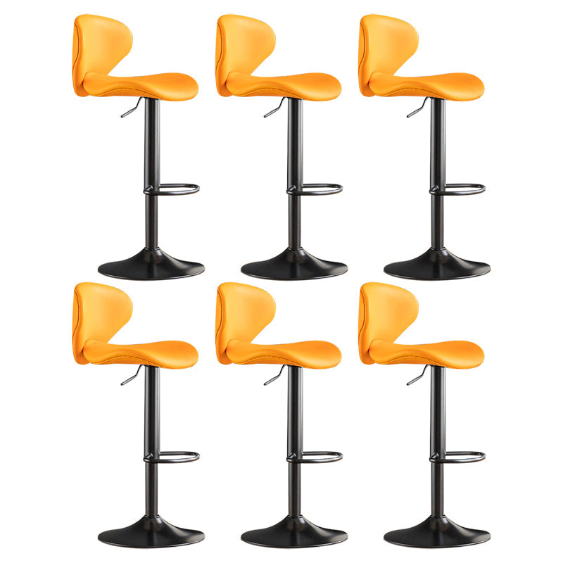 Swivel Adjustable Height Bar Stool Industrial Metal Patio Bar Stool with Cushion