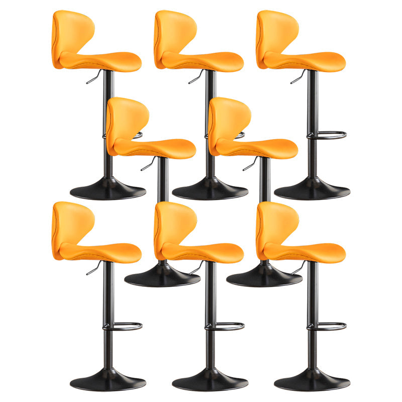 Swivel Adjustable Height Bar Stool Industrial Metal Patio Bar Stool with Cushion