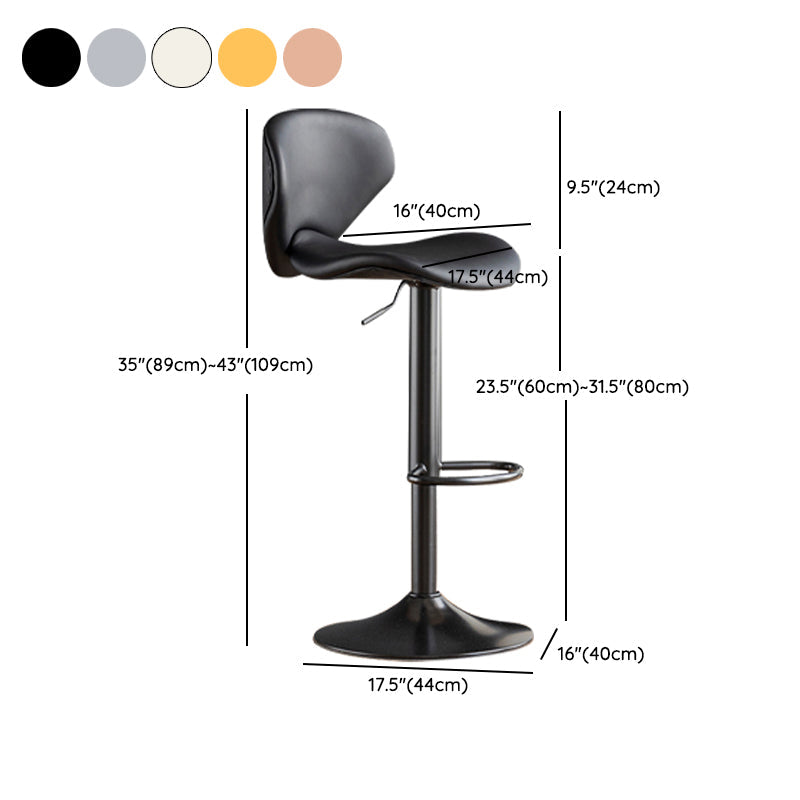 Swivel Adjustable Height Bar Stool Industrial Metal Patio Bar Stool with Cushion