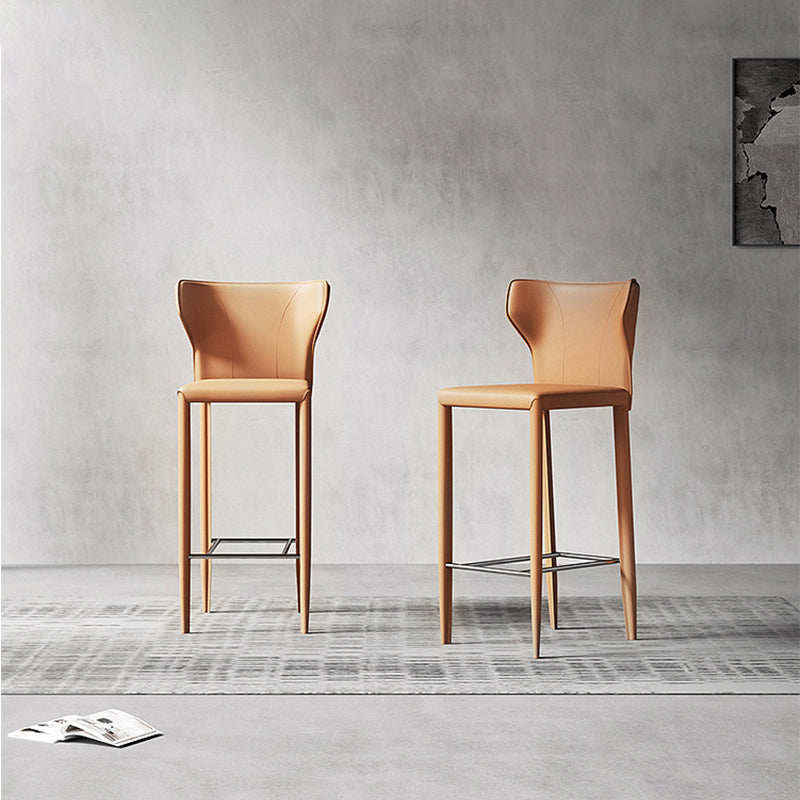 Chaise de comptoir en cuir en faux en cuir intérieur