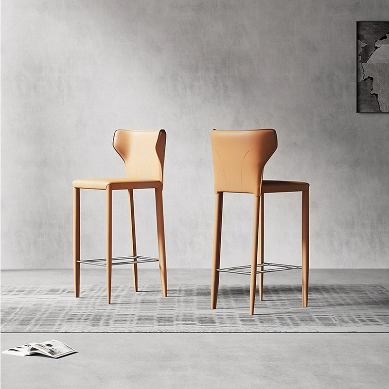 Chaise de comptoir en cuir en faux en cuir intérieur