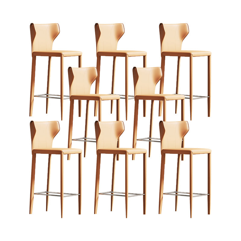 Chaise de comptoir en cuir en faux en cuir intérieur