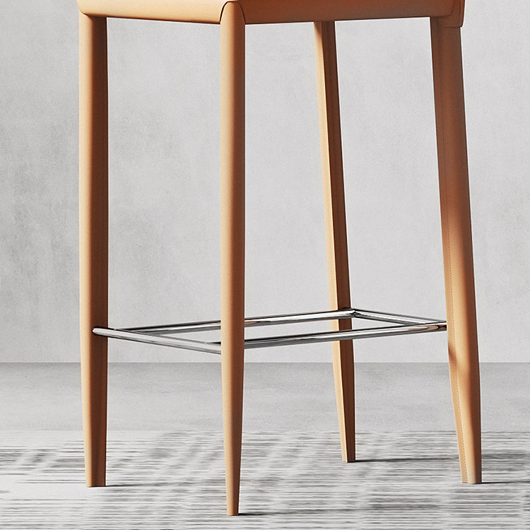 Chaise de comptoir en cuir en faux en cuir intérieur