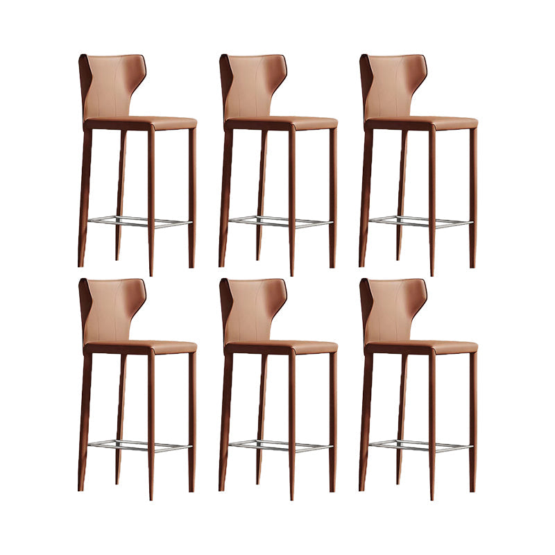 Chaise de comptoir en cuir en faux en cuir intérieur