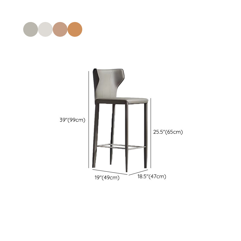 Chaise de comptoir en cuir en faux en cuir intérieur