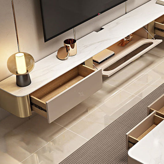 Glam TV Stand Console Stone Brown Media Console with Drawers Clearhalo 'furn' 'furn_tv_stands_entertainment_centers' 'Furniture' 'Living Room Furniture' 'TV Stands & Entertainment Centers' 'TV Stands & Media Storage Furniture' 'tv_stands_entertainment_centers' 7184673