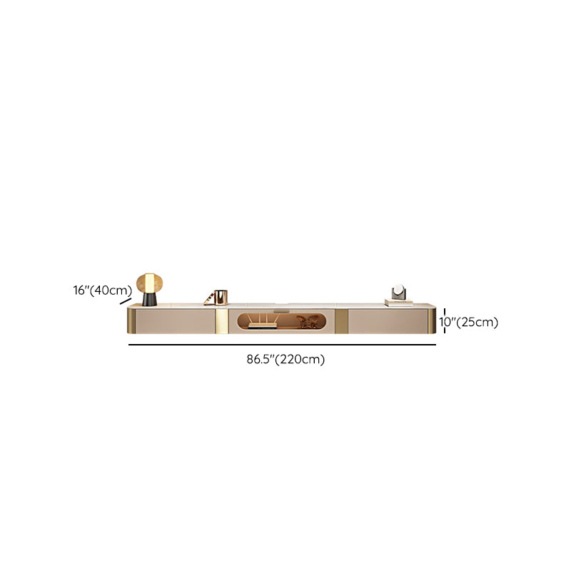 Glam TV Stand Console Stone Brown Media Console with Drawers Clearhalo 'furn' 'furn_tv_stands_entertainment_centers' 'Furniture' 'Living Room Furniture' 'TV Stands & Entertainment Centers' 'TV Stands & Media Storage Furniture' 'tv_stands_entertainment_centers' 7184674