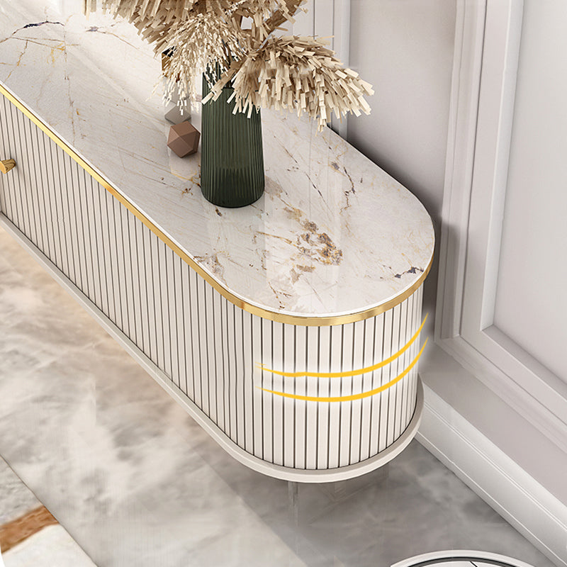 Glam TV Media Console Stone TV Stand Console for Living Room Clearhalo 'furn' 'furn_tv_stands_entertainment_centers' 'Furniture' 'Living Room Furniture' 'TV Stands & Entertainment Centers' 'TV Stands & Media Storage Furniture' 'tv_stands_entertainment_centers' 7184689