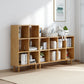 Modern Style Open Back Bookshelf Solid Wood Bookcase with Shelves