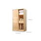 Modern Freestanding Wardrobe Pine Solid Wood Wardrobe with Drawer