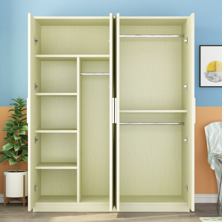Contemporary Style Wardrobe Closet Wood Combination Armoire for Bedroom