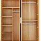 Contemporary Style Wardrobe Closet Wood Combination Armoire for Bedroom
