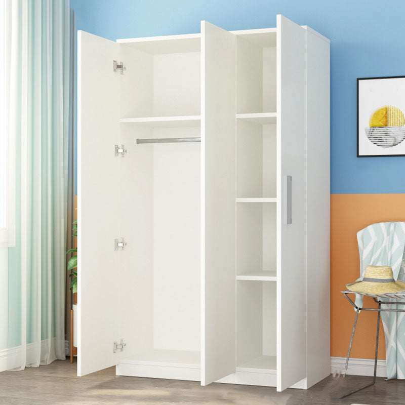 Contemporary Style Wardrobe Closet Wood Combination Armoire for Bedroom