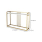 Glam Accent Table Marble Top Golden Sofa Console Table for Hall Clearhalo 'Console Tables' 'console_tables' 'Entry & Mudroom Furniture' 'furn' 'furn_console_tables' 'Furniture' 7185177