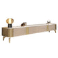 Glam TV Stand Console Stone Brown Media Console with Drawers 94.5"L x 16"W x 16.5"H Clearhalo 'furn' 'furn_tv_stands_entertainment_centers' 'Furniture' 'Living Room Furniture' 'TV Stands & Entertainment Centers' 'TV Stands & Media Storage Furniture' 'tv_stands_entertainment_centers' 7185340