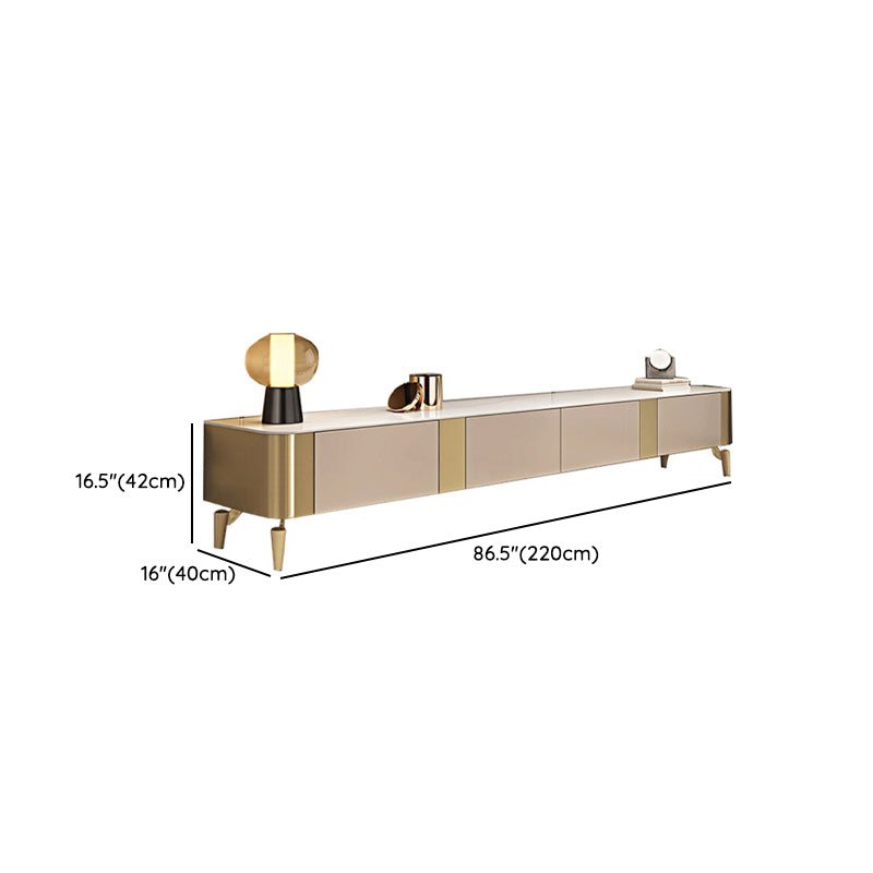 Glam TV Stand Console Stone Brown Media Console with Drawers Clearhalo 'furn' 'furn_tv_stands_entertainment_centers' 'Furniture' 'Living Room Furniture' 'TV Stands & Entertainment Centers' 'TV Stands & Media Storage Furniture' 'tv_stands_entertainment_centers' 7185342