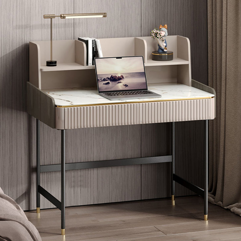 Modern Style Grey Office Task Desk Rectangular Shape Writing Desk with Legs Clearhalo 'furn' 'furn_office_desk' 'Furniture' 'Office Desks' 'Office Furniture' 'office_desk' 7185424