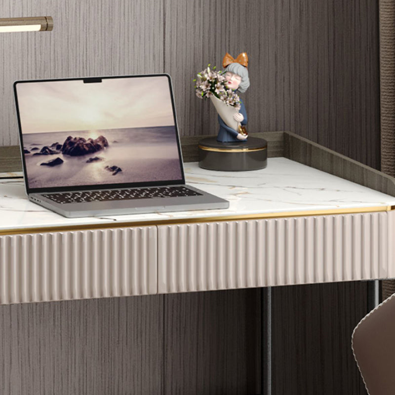 Modern Style Grey Office Task Desk Rectangular Shape Writing Desk with Legs Clearhalo 'furn' 'furn_office_desk' 'Furniture' 'Office Desks' 'Office Furniture' 'office_desk' 7185427