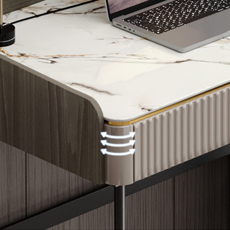 Modern Style Grey Office Task Desk Rectangular Shape Writing Desk with Legs Clearhalo 'furn' 'furn_office_desk' 'Furniture' 'Office Desks' 'Office Furniture' 'office_desk' 7185428