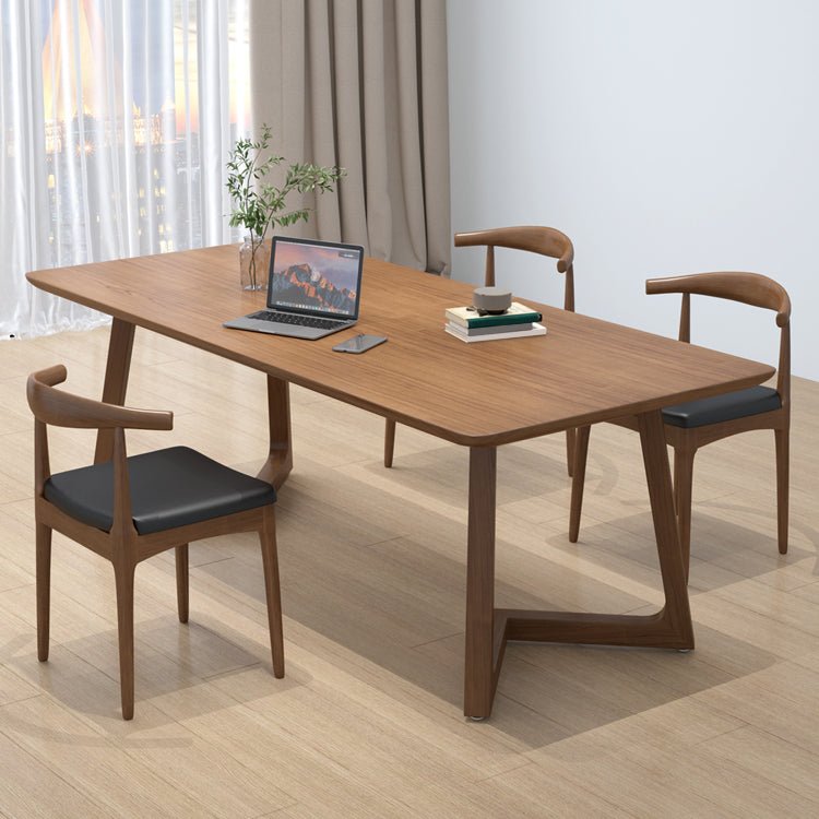 Base d'écriture en bois massif contemporain Base de traîneau 29.53 "Bureau de bureau de haut