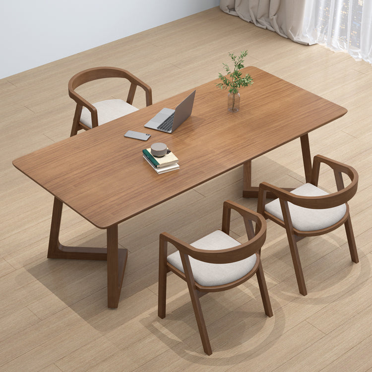 Base d'écriture en bois massif contemporain Base de traîneau 29.53 "Bureau de bureau de haut