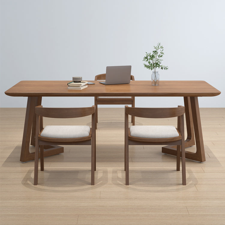 Base d'écriture en bois massif contemporain Base de traîneau 29.53 "Bureau de bureau de haut