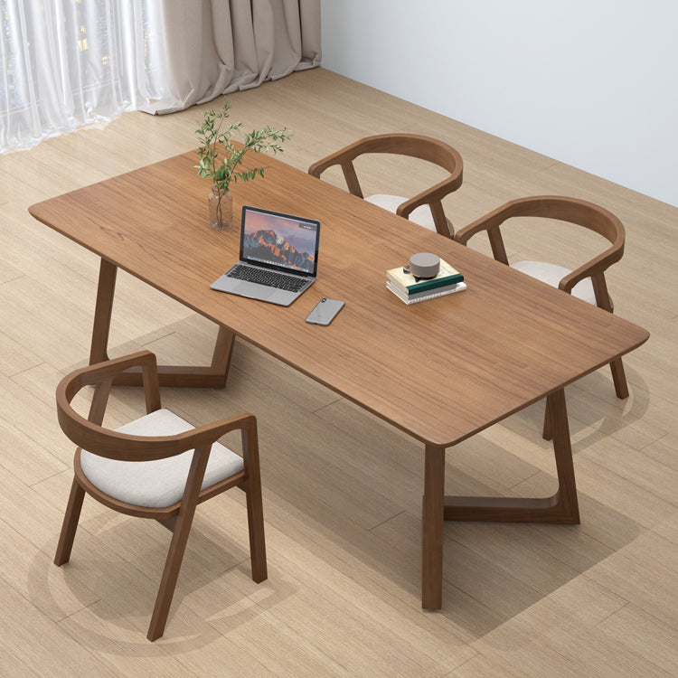 Base d'écriture en bois massif contemporain Base de traîneau 29.53 "Bureau de bureau de haut