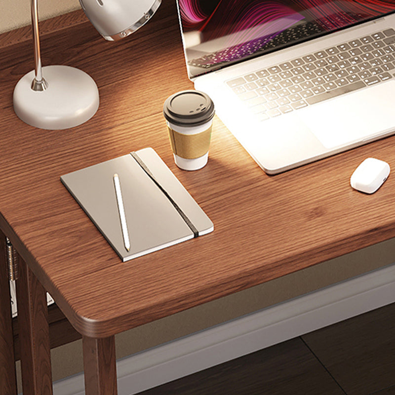 Contemporary Rubber Wood Writing Desk Folding Sled Base Office Desk Clearhalo 'furn' 'furn_office_desk' 'Furniture' 'Office Desks' 'Office Furniture' 'office_desk' 7185561