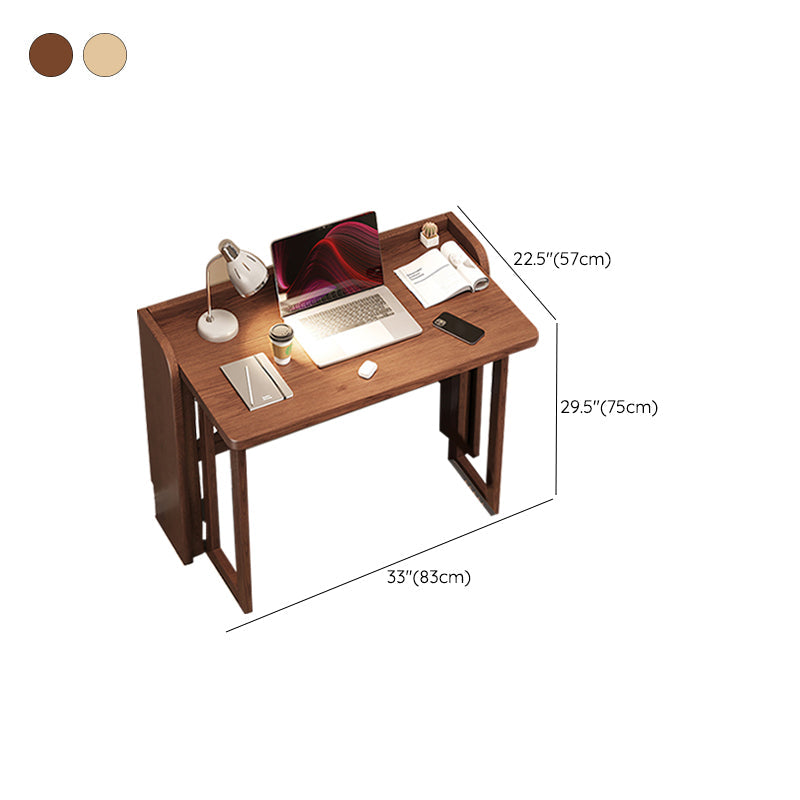 Contemporary Rubber Wood Writing Desk Folding Sled Base Office Desk Clearhalo 'furn' 'furn_office_desk' 'Furniture' 'Office Desks' 'Office Furniture' 'office_desk' 7185565