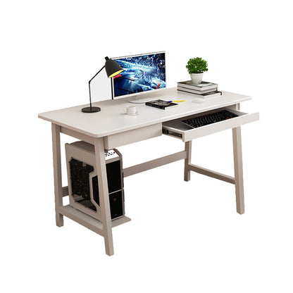 Scandinavian Solid Wooden Office Desk Home Writing Desk with Single Drawer