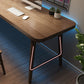 Modern Solid Wood Office Desk 29.53 "Tall Rectangle Writing Desk met H-vormige basis
