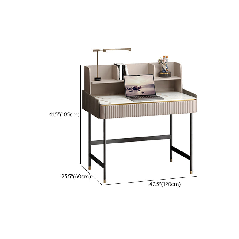 Modern Style Grey Office Task Desk Rectangular Shape Writing Desk with Legs Clearhalo 'furn' 'furn_office_desk' 'Furniture' 'Office Desks' 'Office Furniture' 'office_desk' 7185669