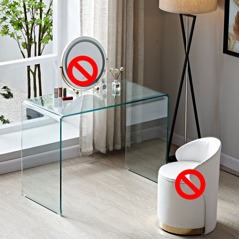 Contemporary Make-up Vanity Standing Glass Bedroom Makeup Vanity