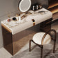Scandinavian 30.7" Height Slate Top Table Makeup Vanity with Drawers