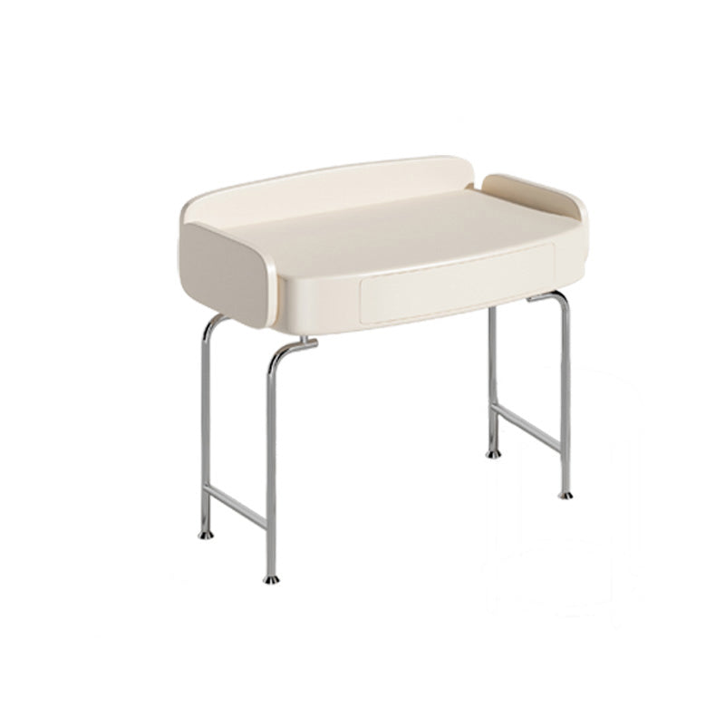 Vanity di trucco in legno massello scandinavo in stile glam bianco per camera da letto