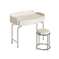 Vanity di trucco in legno massello scandinavo in stile glam bianco per camera da letto