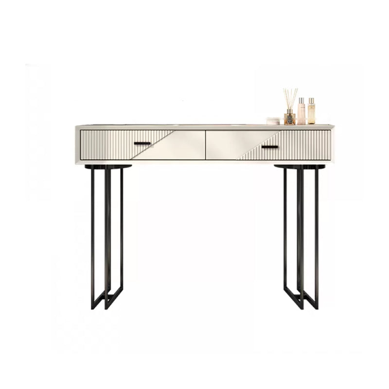 Scantina scandinava di vanità bianca in pietra a 5 cassetti da toeletta da toeletta