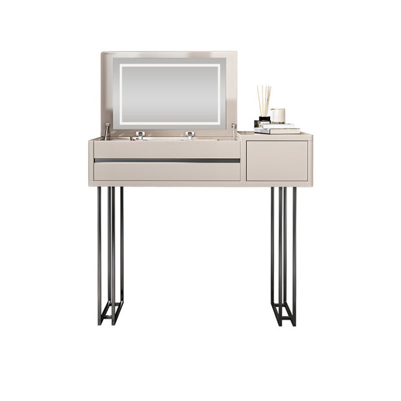 Contemporary Bedroom Makeup Vanity Desk Wood Vanity Dressing Table with Drawer
