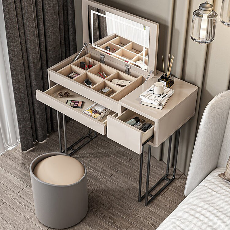 Contemporary Bedroom Makeup Vanity Desk Wood Vanity Dressing Table with Drawer