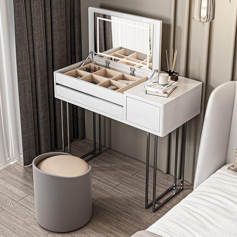 Contemporary Bedroom Makeup Vanity Desk Wood Vanity Dressing Table with Drawer