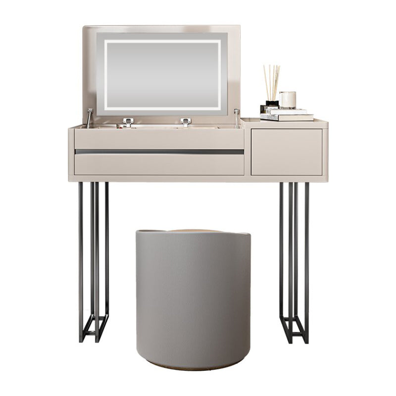 Contemporary Bedroom Makeup Vanity Desk Wood Vanity Dressing Table with Drawer