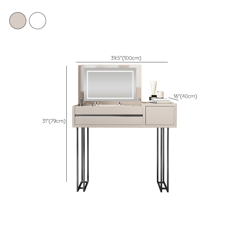 Contemporary Bedroom Makeup Vanity Desk Wood Vanity Dressing Table with Drawer