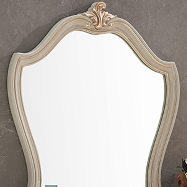 3-Drawers Mirror Table Dressing Table Victorian Solid Wood Make-up Vanity Clearhalo 'Bedroom Furniture' 'furn' 'furn_makeup_vanities' 'Furniture' 'Makeup Vanities' 'makeup_vanities' 7185935