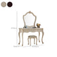 3-Drawers Mirror Table Dressing Table Victorian Solid Wood Make-up Vanity Clearhalo 'Bedroom Furniture' 'furn' 'furn_makeup_vanities' 'Furniture' 'Makeup Vanities' 'makeup_vanities' 7185936
