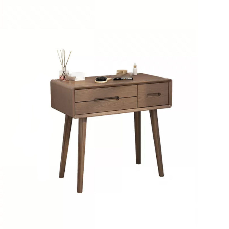 伝統的な3ドロワーメイクアップバニティデスクソリッドウッドバニティドレッシングテーブル