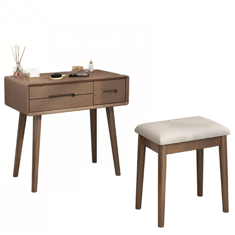 伝統的な3ドロワーメイクアップバニティデスクソリッドウッドバニティドレッシングテーブル